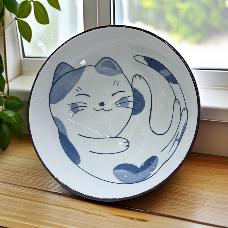 盛兴源 日式8寸斗碗饭碗家用陶瓷碗面碗釉下彩斗笠