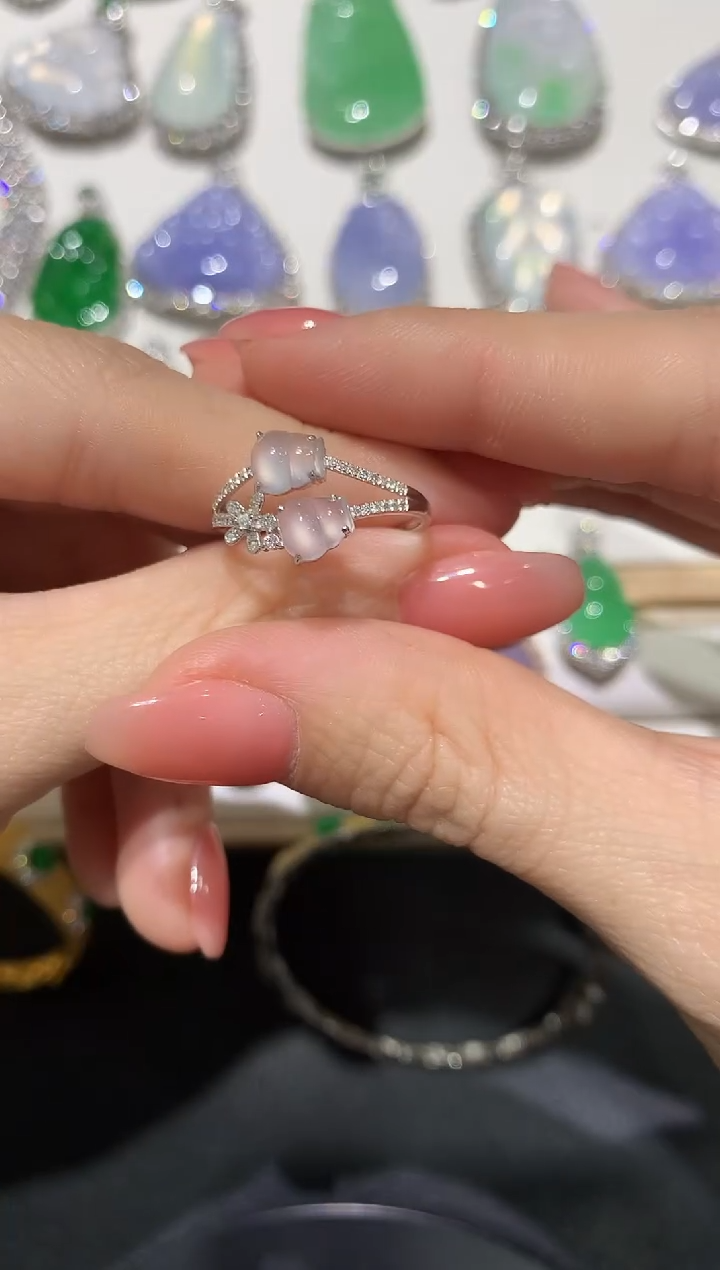 【闪购商品】翡翠吊坠(不含链)18K金镶嵌团购3