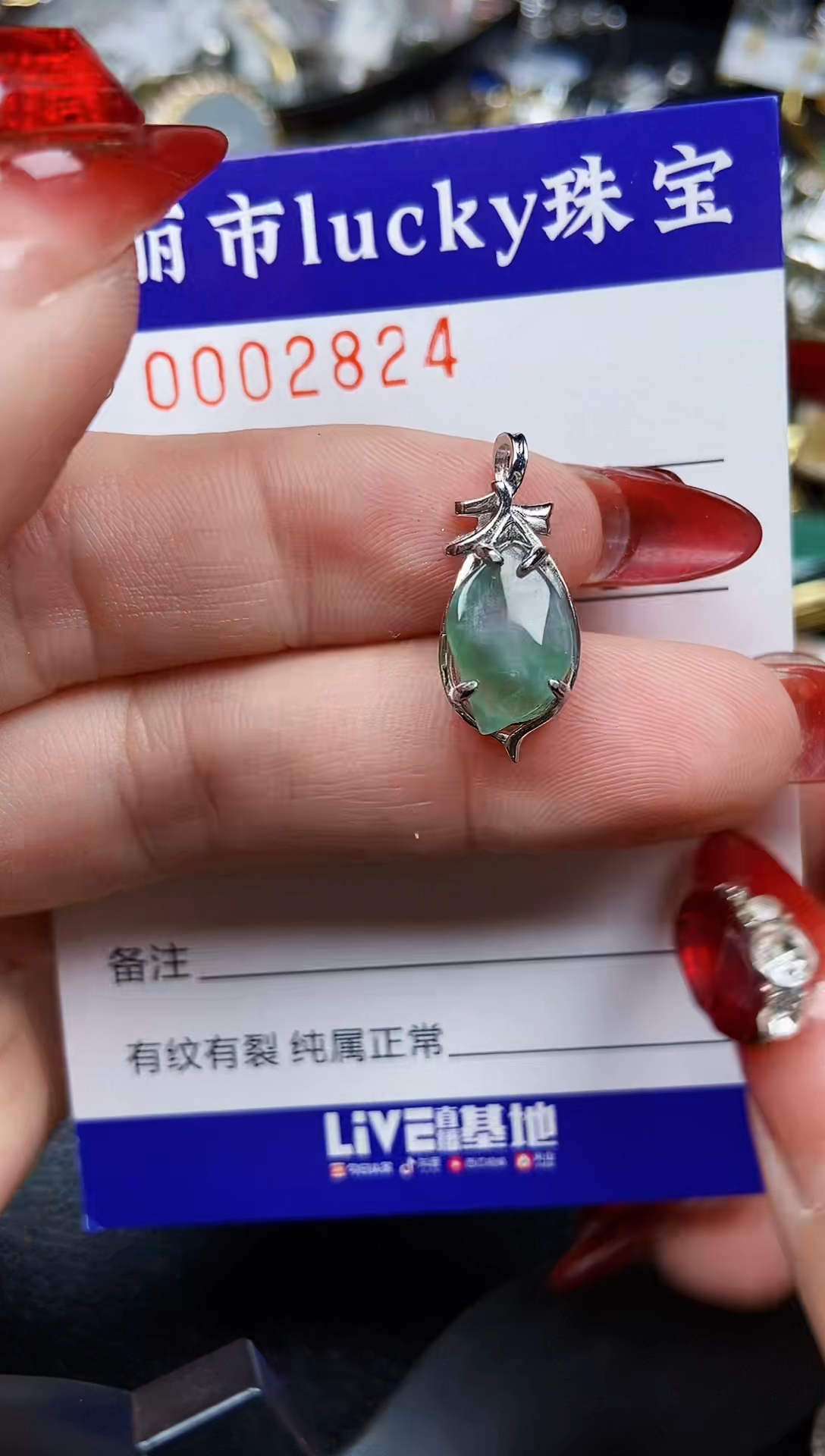 【闪购商品】翡翠颈饰银S925镶嵌2824