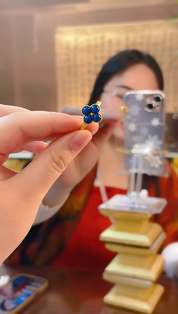 无链子925银青金戒指/枚