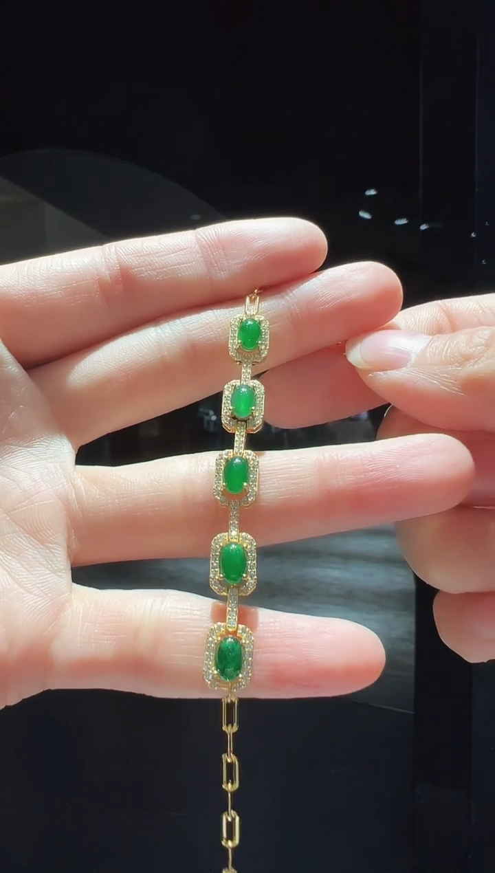 【闪购商品】翡翠手链银S925镶嵌60】