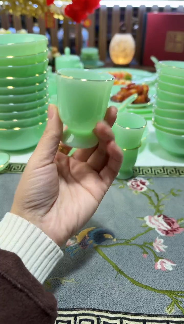 玉瓷 高脚酒杯10只