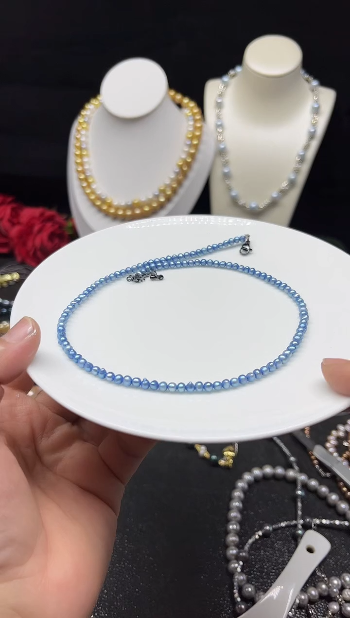 【闪购商品】淡水珍珠颈饰未镶嵌方糖