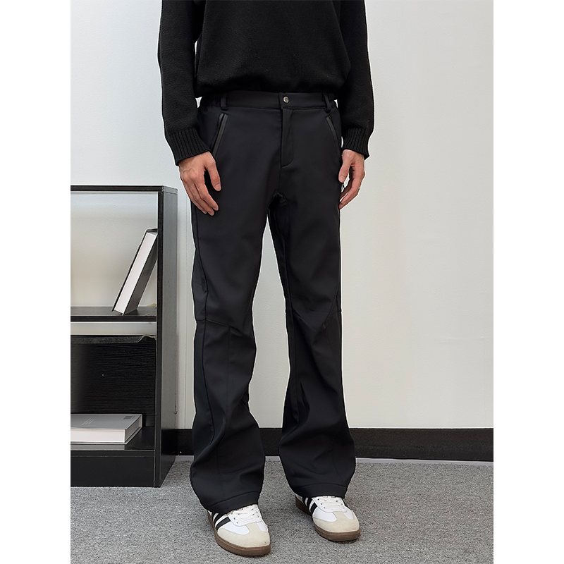 WESSK三防Teflon冲锋裤宽松秋冬加绒防风防水户外运动休闲裤男女