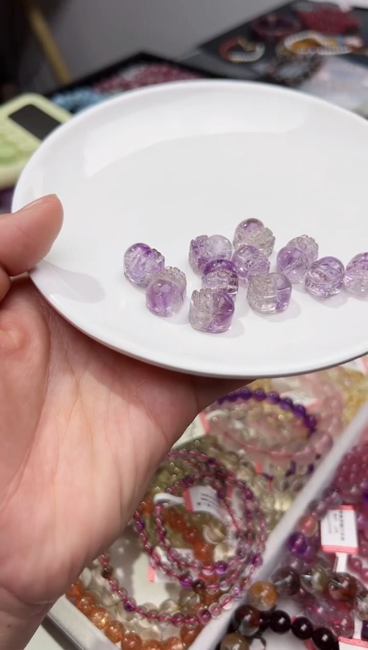 【闪购商品】水晶手链未镶嵌紫超貔貅+多样性发一