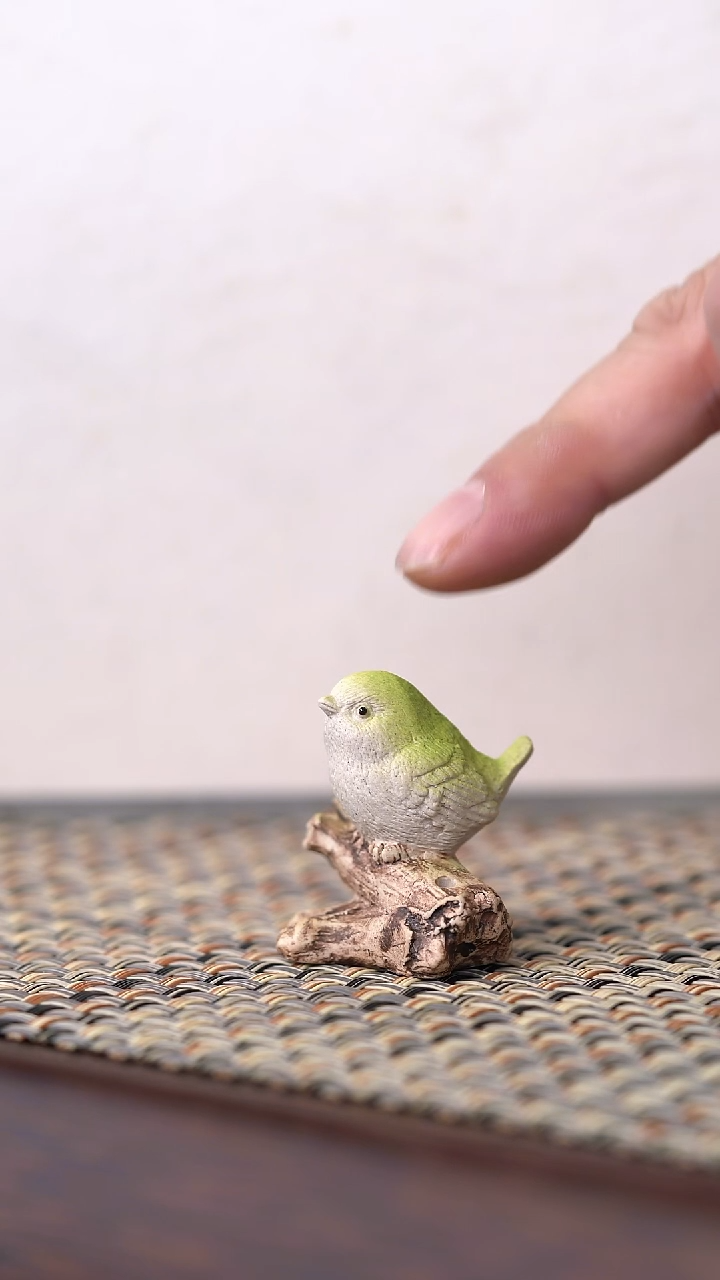 茶壶紫砂原矿茶宠喜上枝头小鸟香插