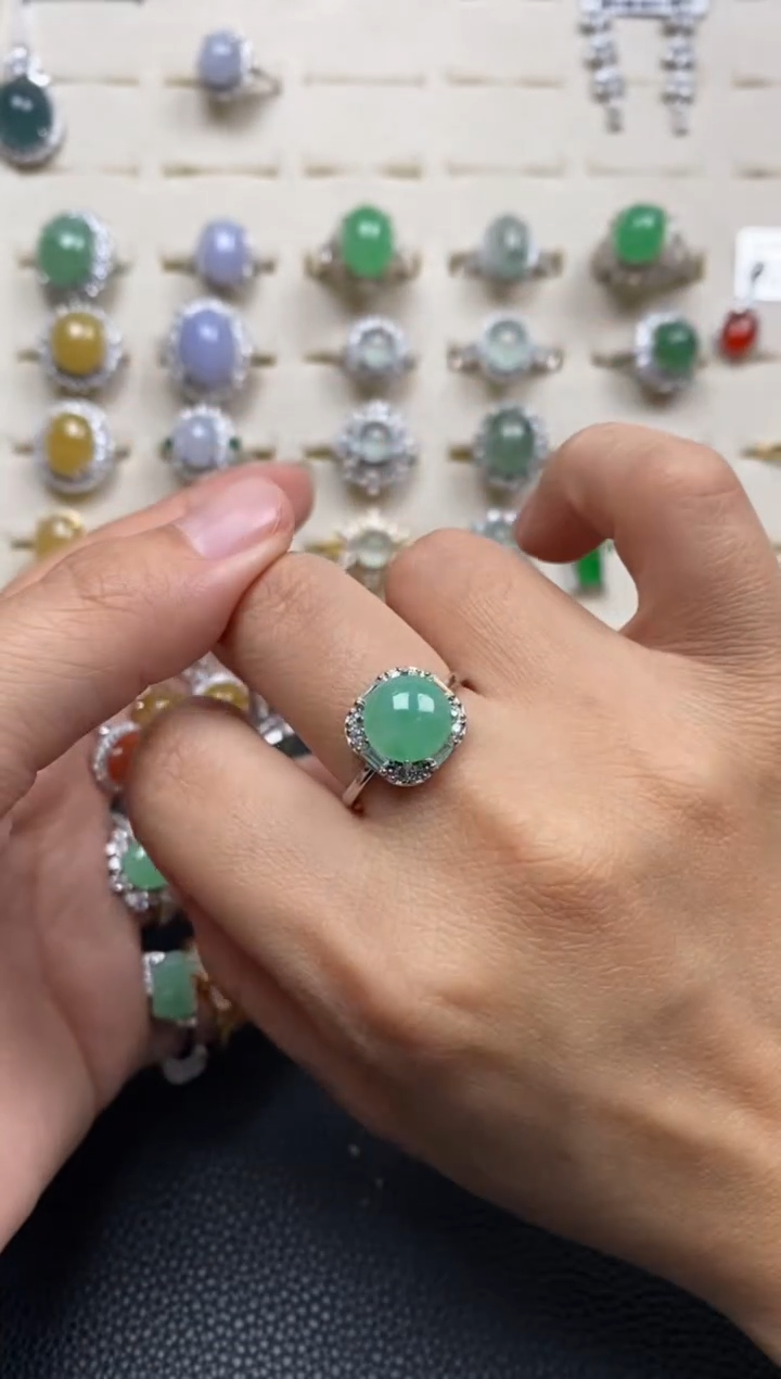 【闪购商品】翡翠戒指银S925镶嵌1111111