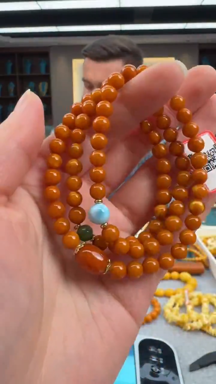 【闪购商品】琥珀手串未镶嵌序列号097