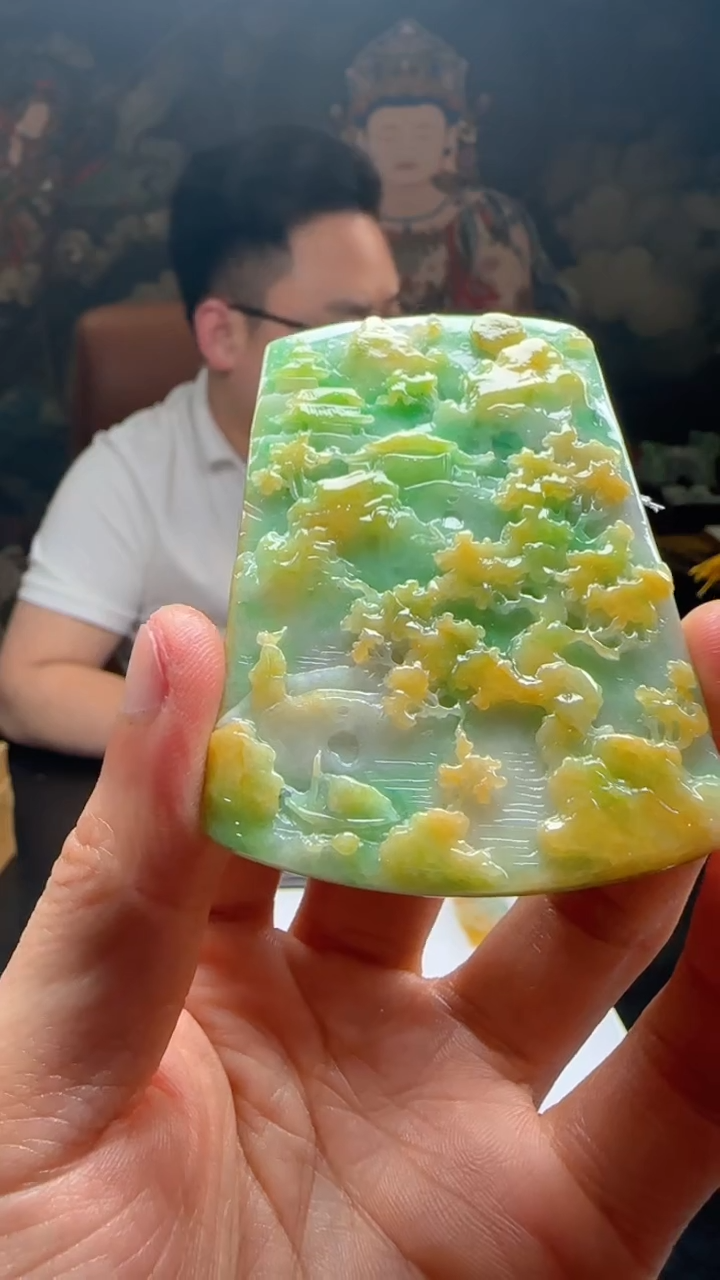 【闪购商品】定制翡翠未镶嵌L-@@QJXC2793