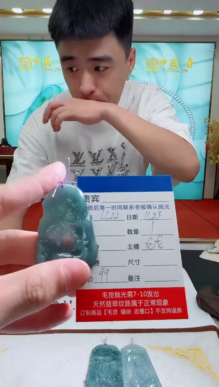 颈饰未镶嵌翡翠LL22翡翠吊坠-多样性发其一