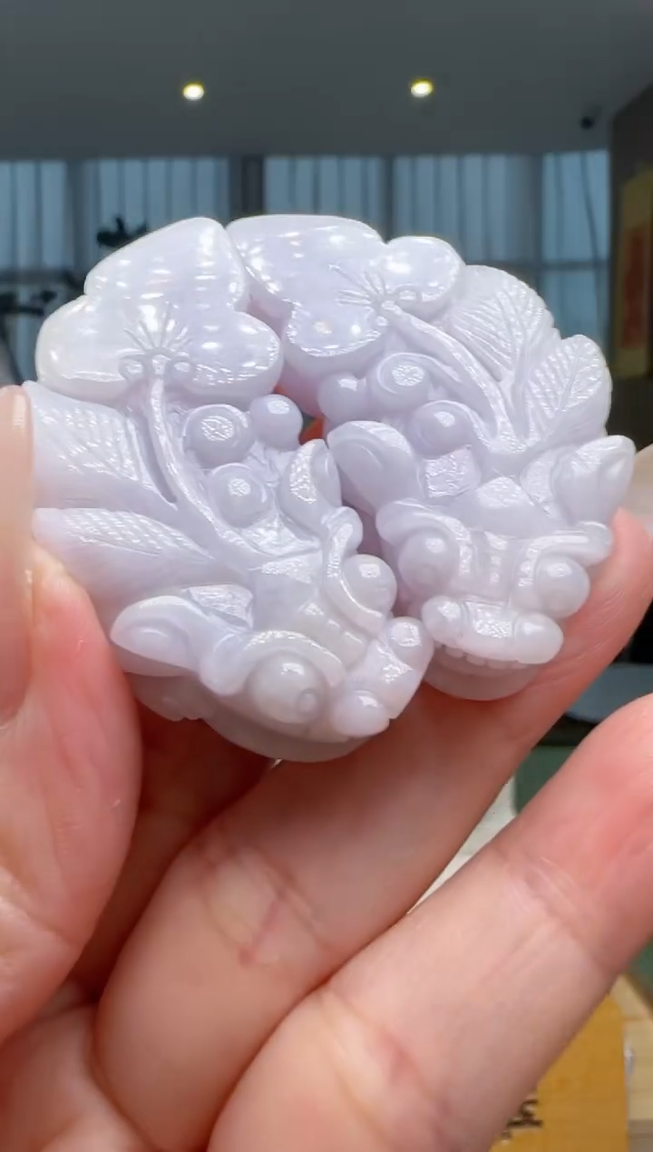 【闪购商品】翡翠颈饰未镶嵌一对YJ@@60B7J13393