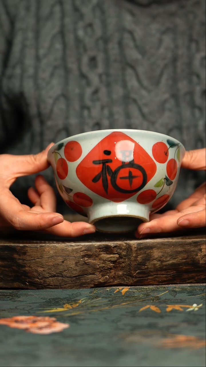 【闪购商品】杯杯釉下彩手工手绘同款陶器