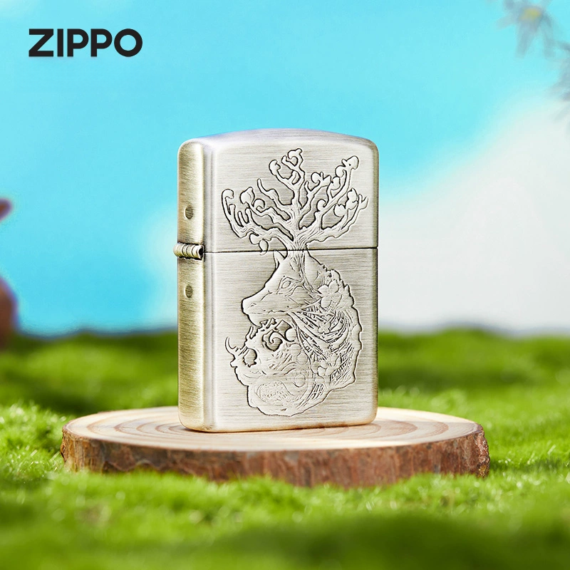 ZIPPO之宝正品鹿神煤油防风打火机古银送男友生日礼物