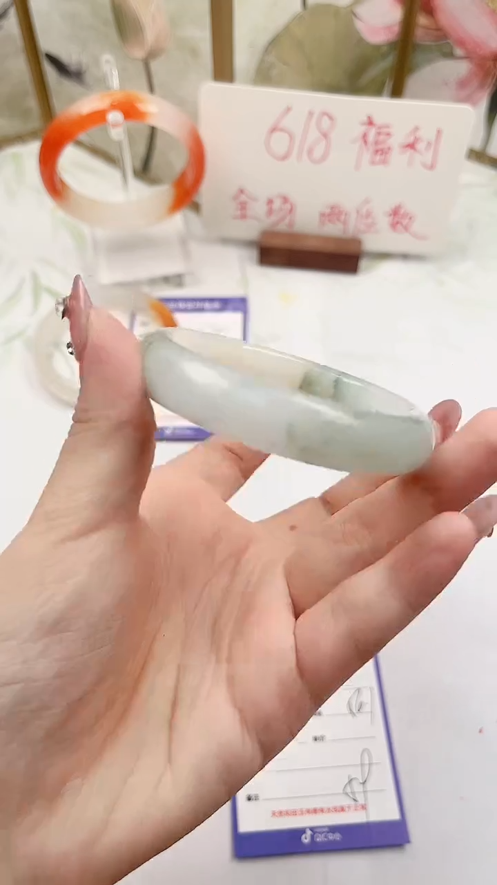 石英质玉手镯未镶嵌X121微色差53.1mm