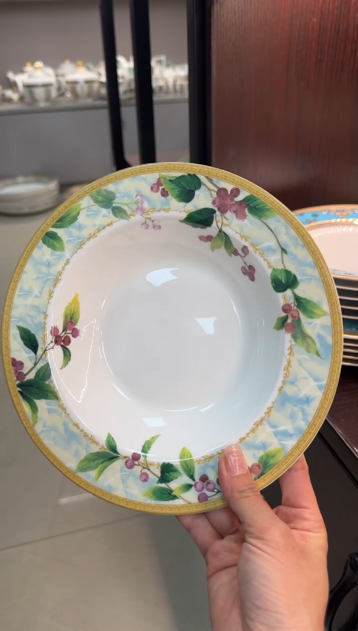 【闪购商品】瓷片8.5英寸草帽盘福利款微瑕