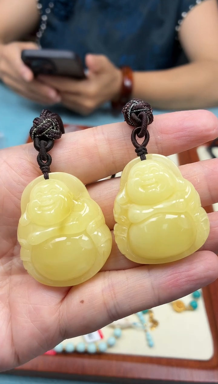 未镶嵌吊坠(赠链)琥珀佛公吊坠 多样性发其一