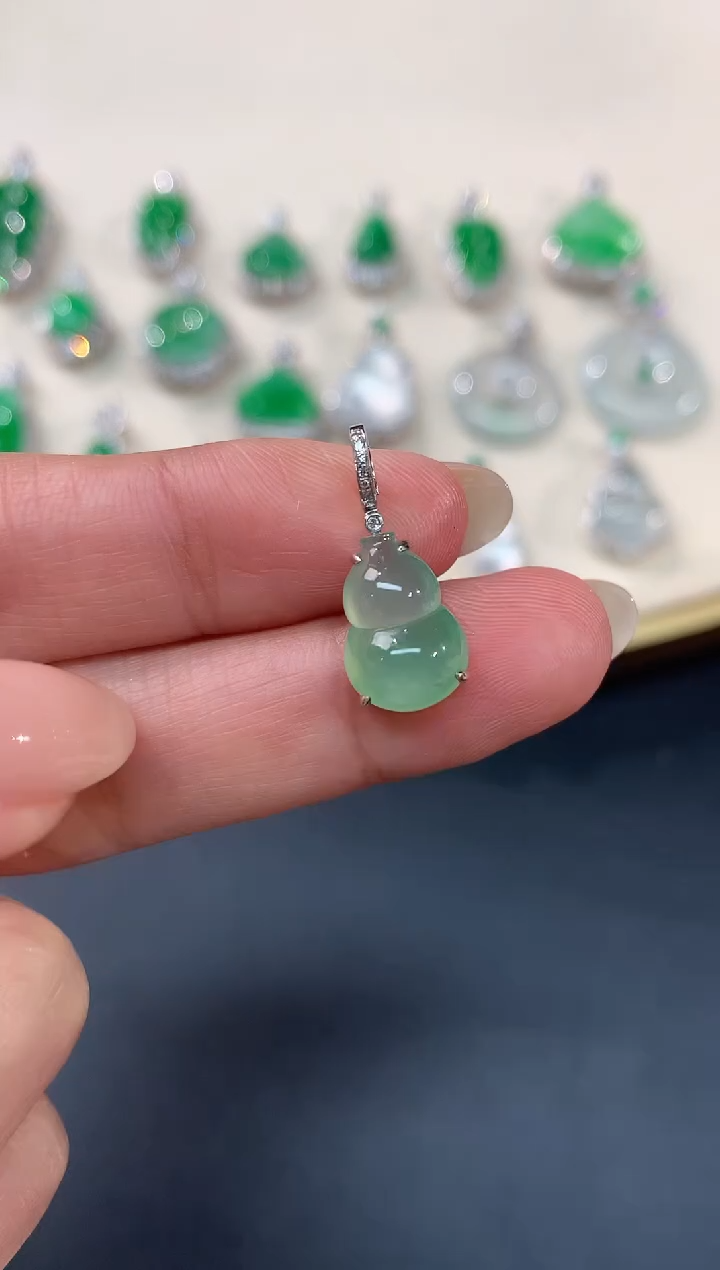 【闪购商品】翡翠吊坠(不含链)18K金镶嵌吊坠A295|1980