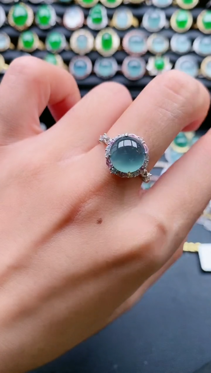 【闪购商品】翡翠戒指银S925镶嵌1111111