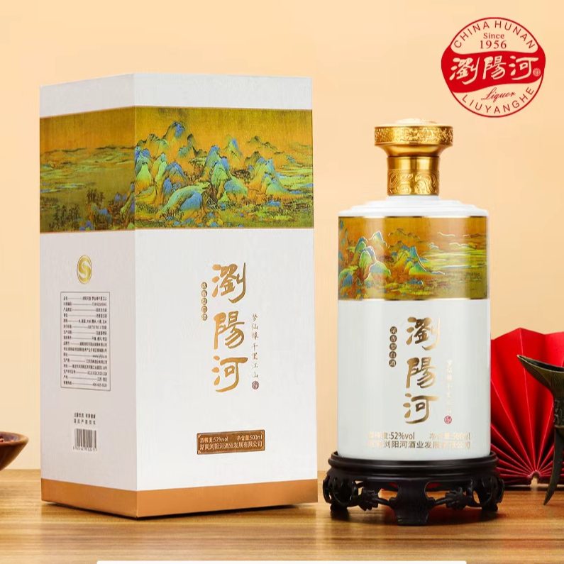 浏阳河酒梦仙缘千里江山52度浓香型白酒500ML*单瓶装【Z】51-60度