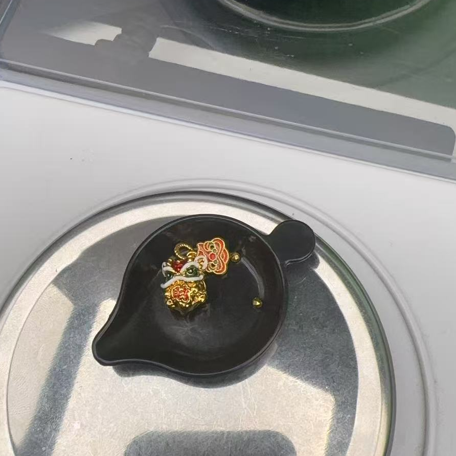 足金999珐琅醒狮➕醒狮➕4粒蹦迪配件