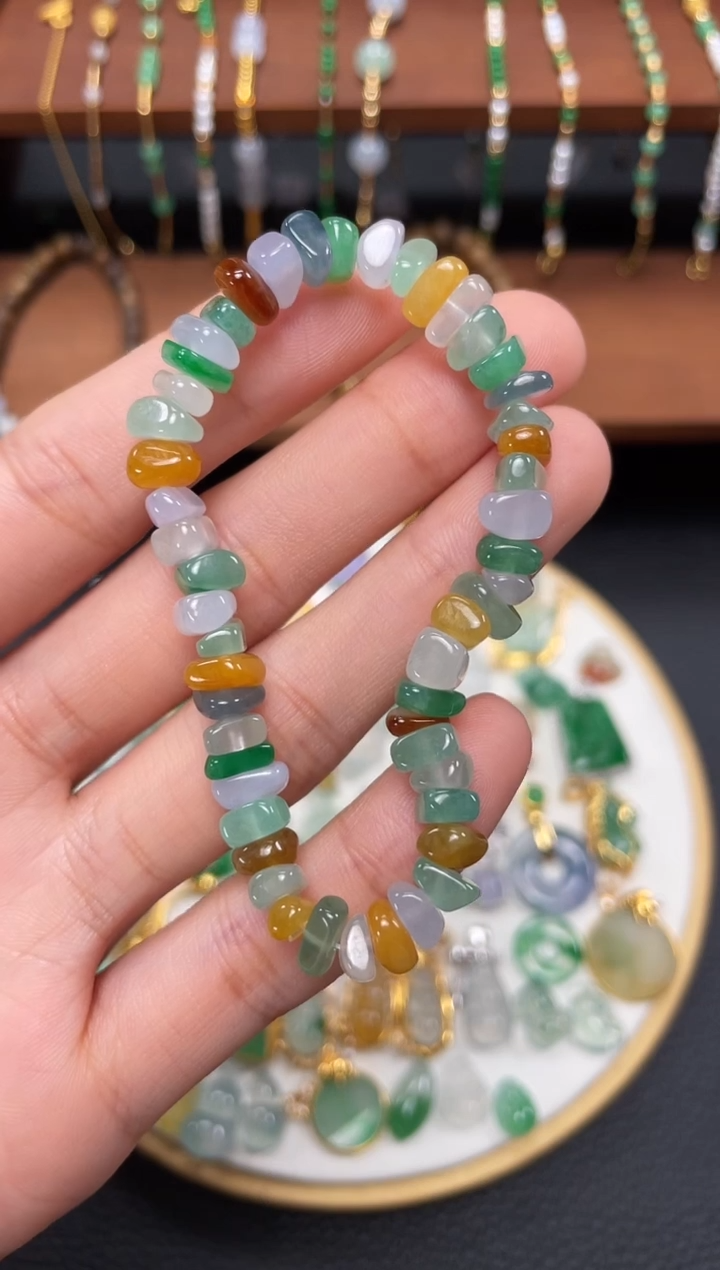 【闪购商品】翡翠套链未镶嵌一个  JK475