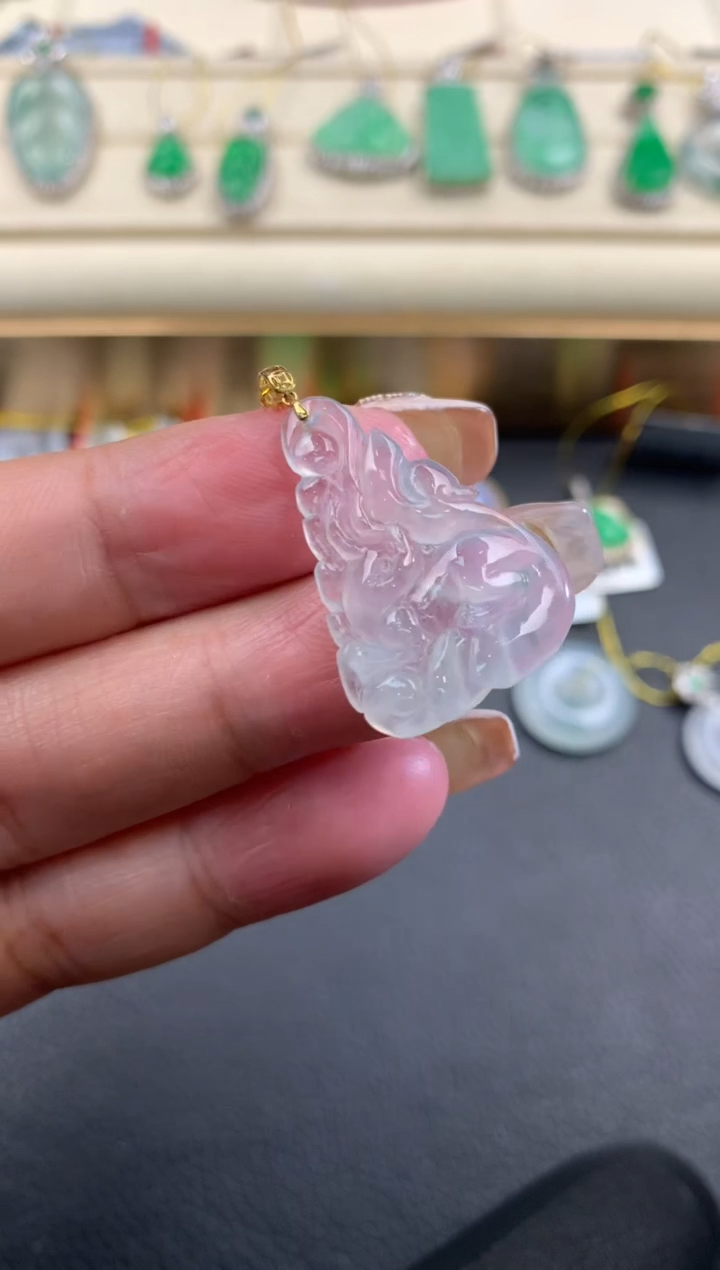 【闪购商品】翡翠颈饰18K金镶嵌Q167       