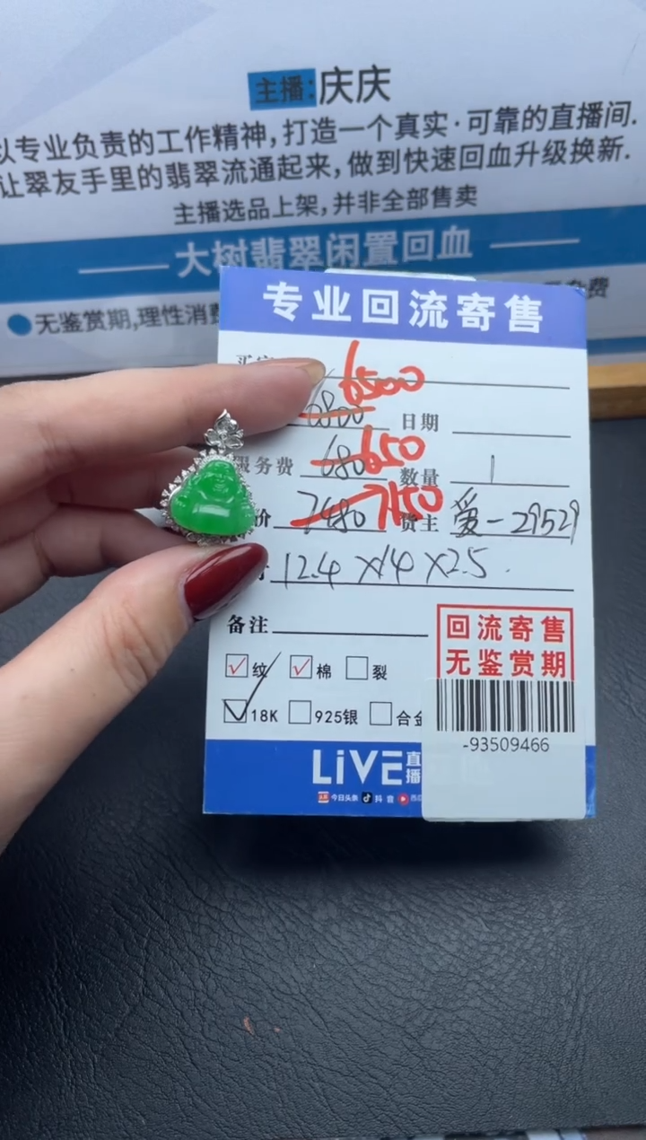 【闪购商品】翡翠颈饰18K金镶嵌多人-93509466