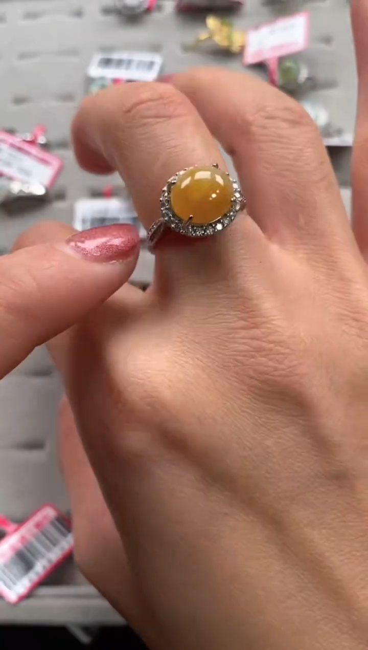 【闪购商品】翡翠戒指银S925镶嵌2222222       3