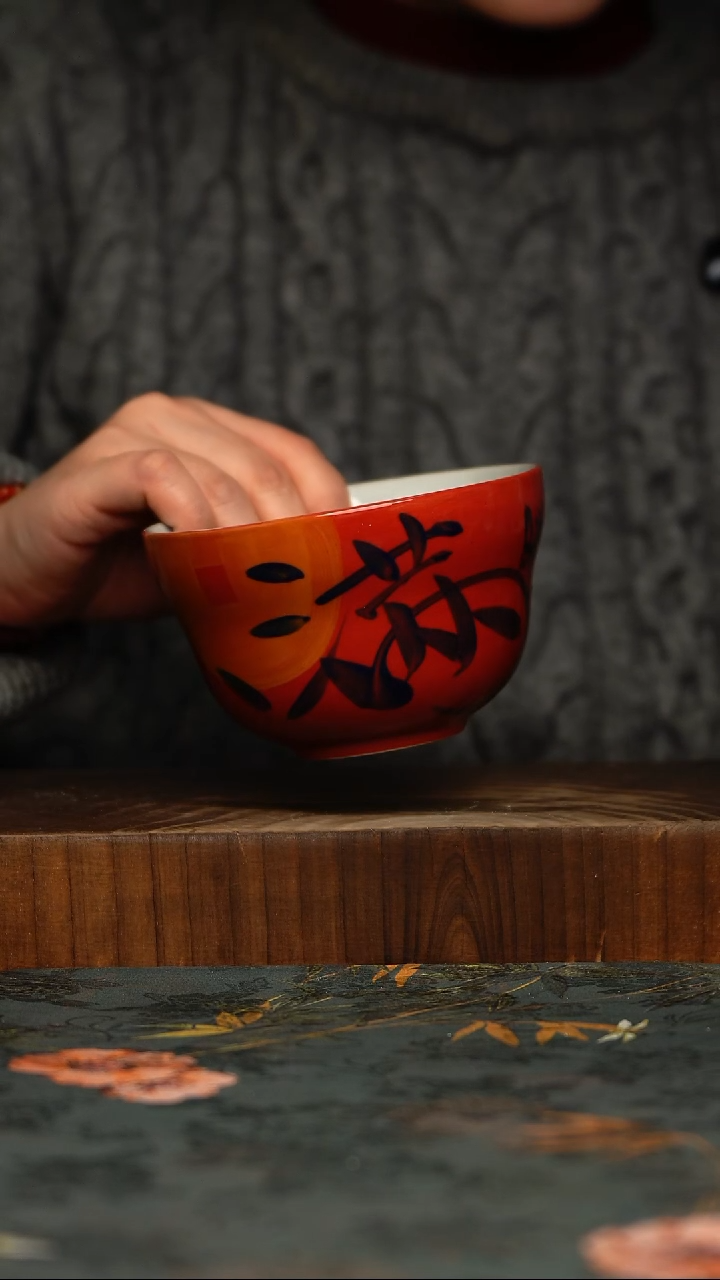 瓷片釉下彩手工手绘同款陶器