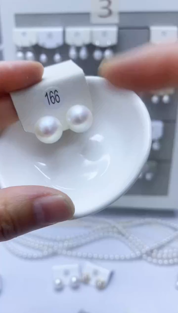 【闪购商品】淡水珍珠耳饰银S925镶嵌166