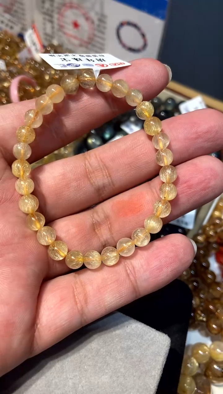 【闪购商品】水晶354-未镶嵌金发6mm+