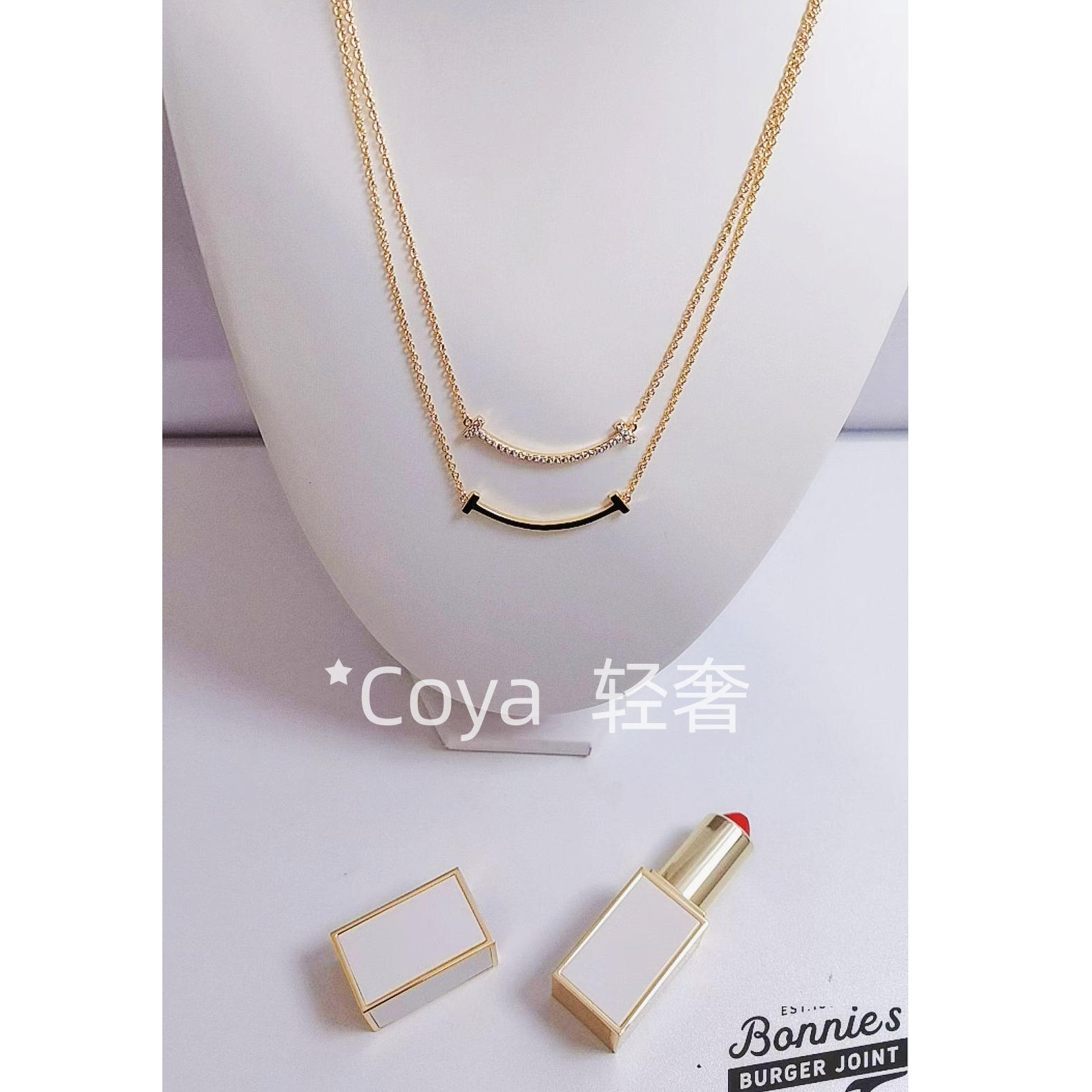 合金项链 T家项链镀18K真金 精工高品质项链 有质保 高档礼盒