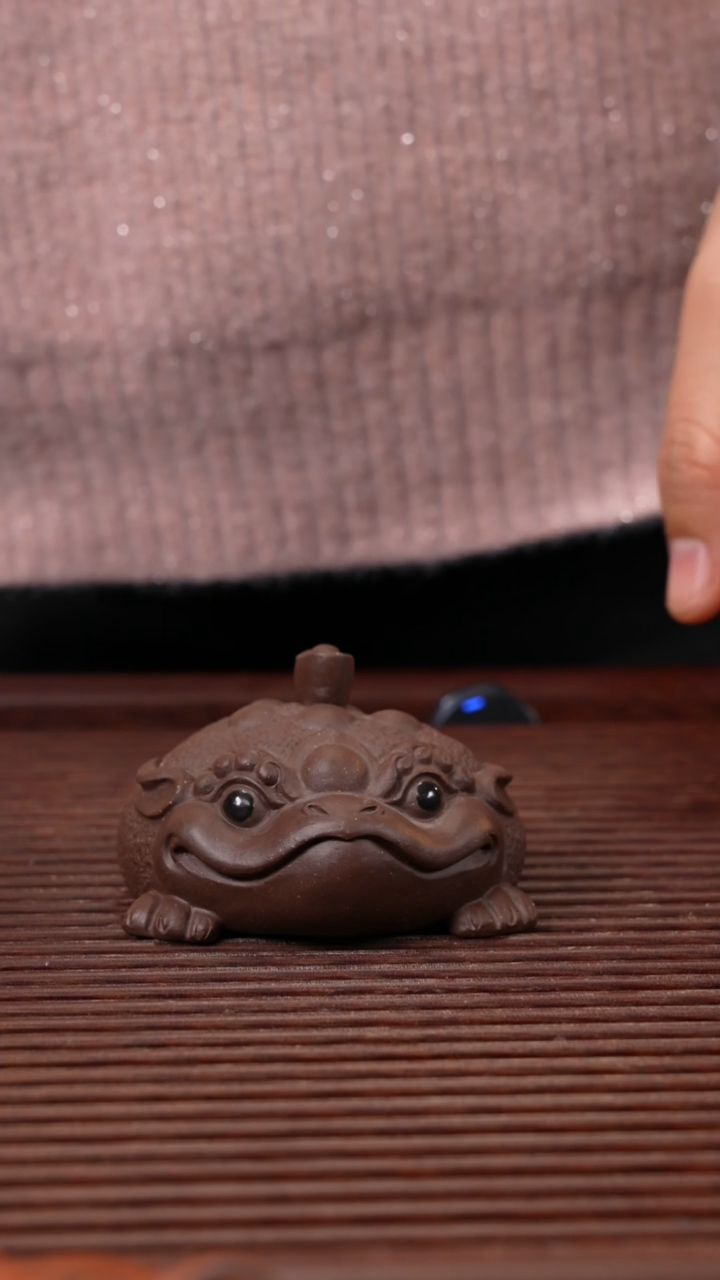 【闪购商品】紫砂茶宠金蟾盖置