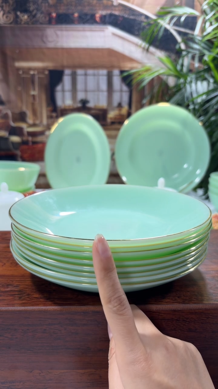 【闪购商品】...8英寸深盘10个  玉瓷【贝美】 