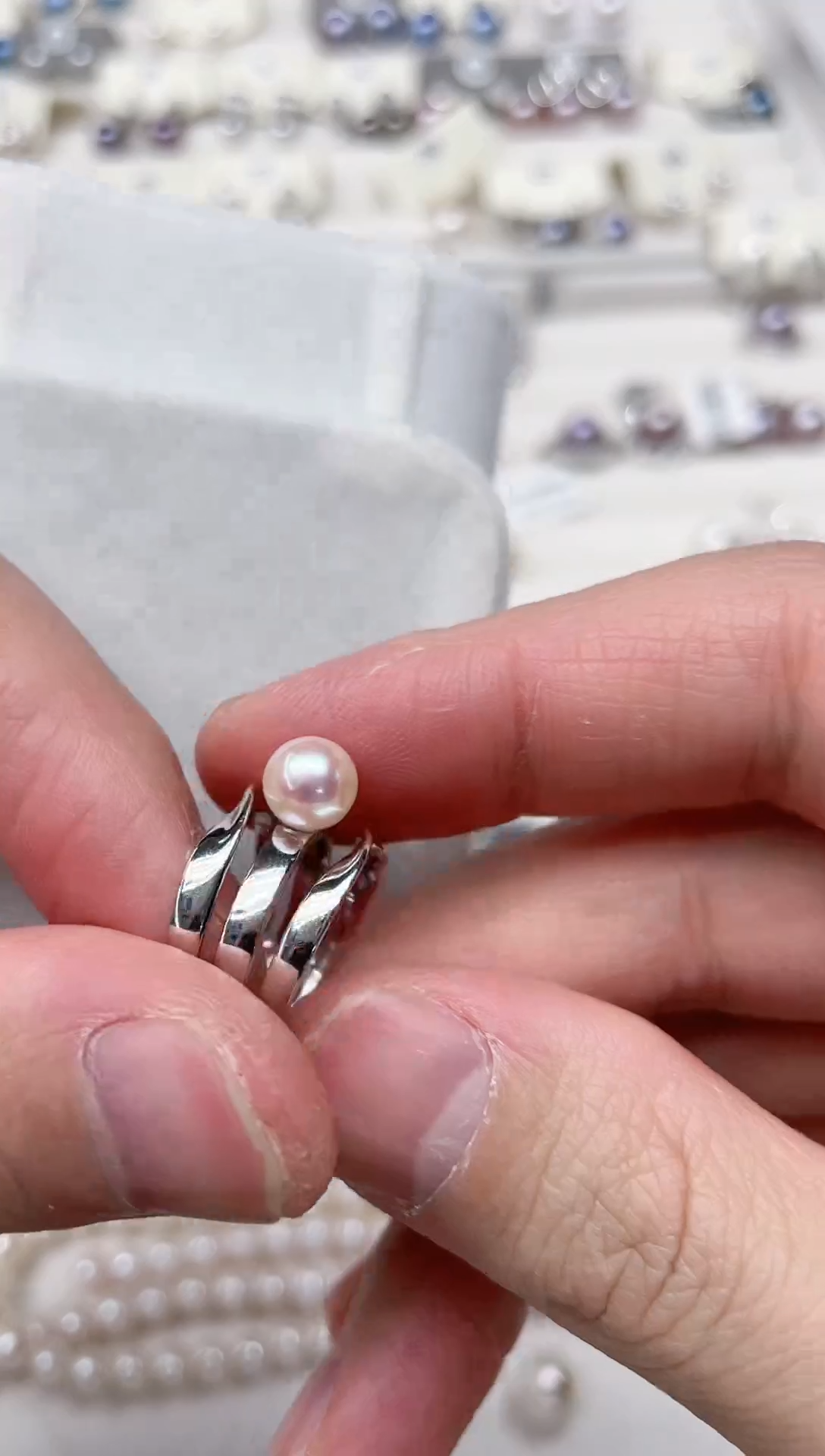【闪购商品】海水珍珠戒指银S925镶嵌戒指