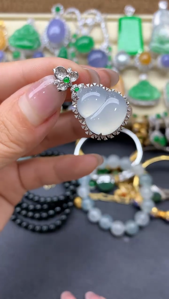 【闪购商品】翡翠颈饰18K金镶嵌174-中国好珍宝