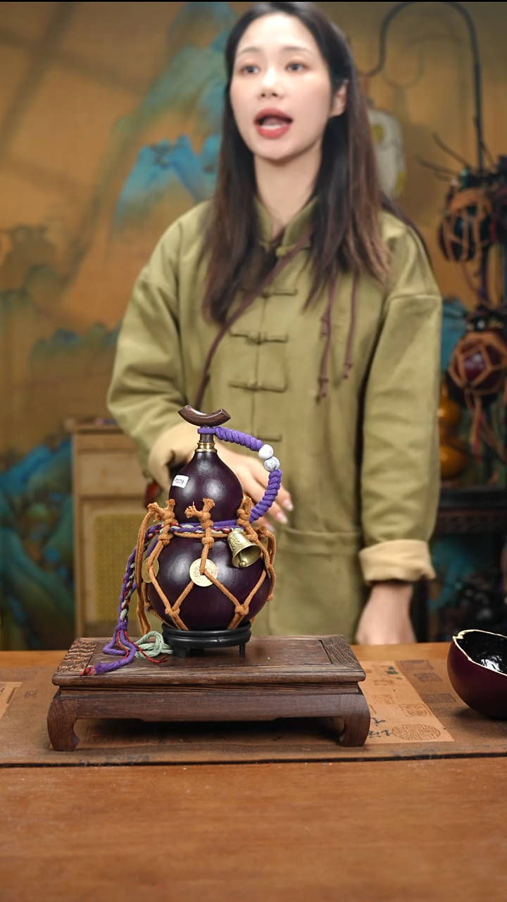 YT079复古网兜款天然酒葫芦（一物一拍）