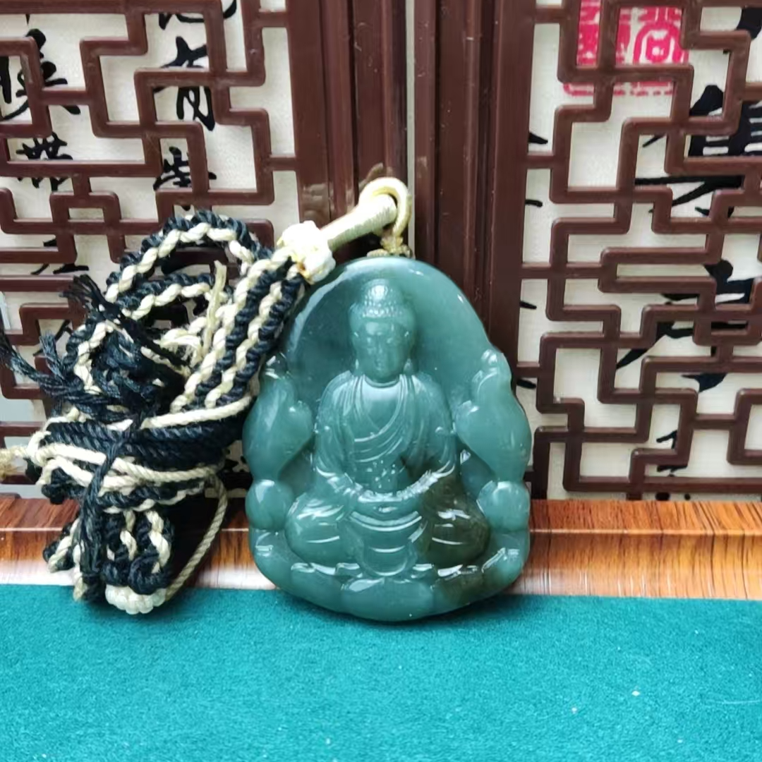 和田玉大日如来吊坠（羊）0219