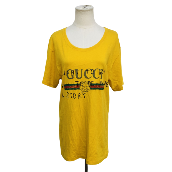 一件9折！妃鱼/古驰/棉/T恤/95新/格零一一八