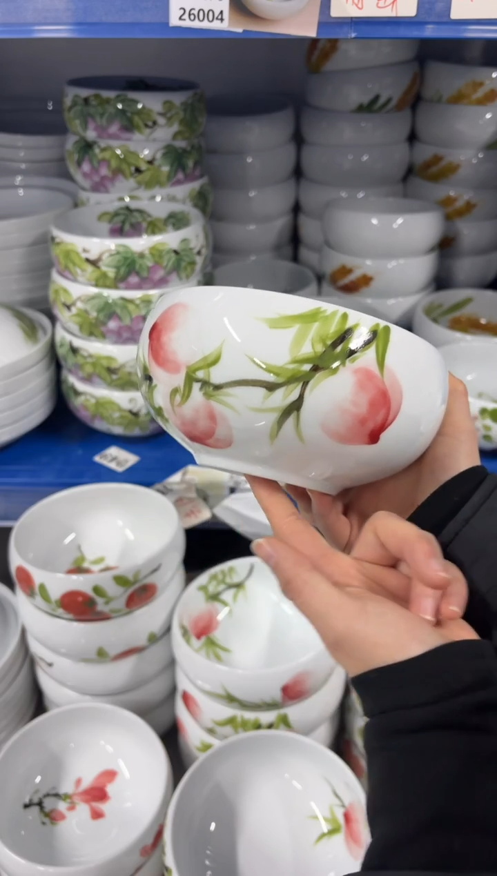 景德镇高温陶瓷食品级手绘釉中彩-大窝窝碗