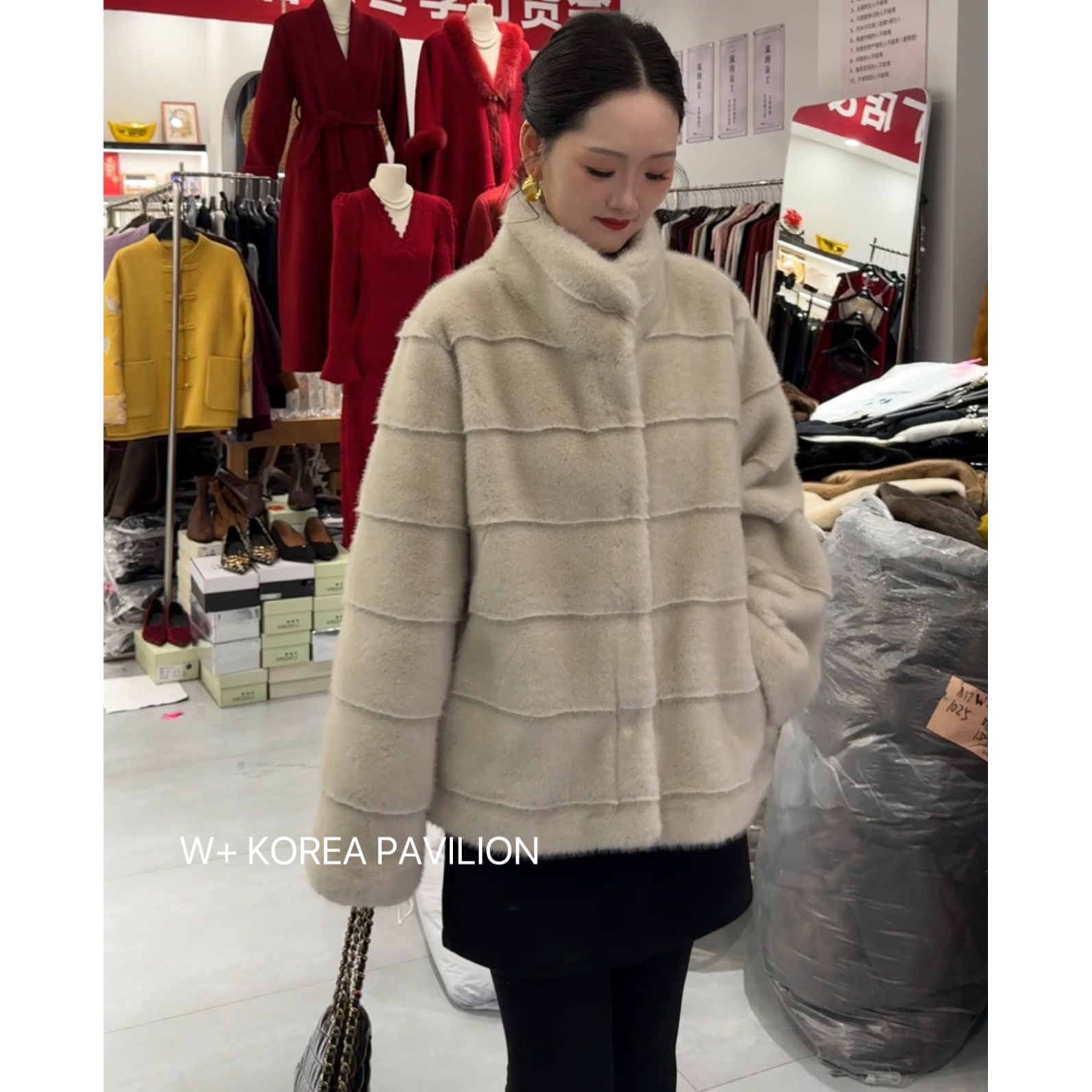 W+冬季气质时尚韩版设计师高级感百搭简约短外套1025