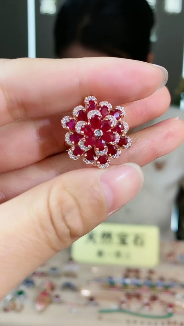 【闪购商品】红宝石手饰银S925镶嵌手饰