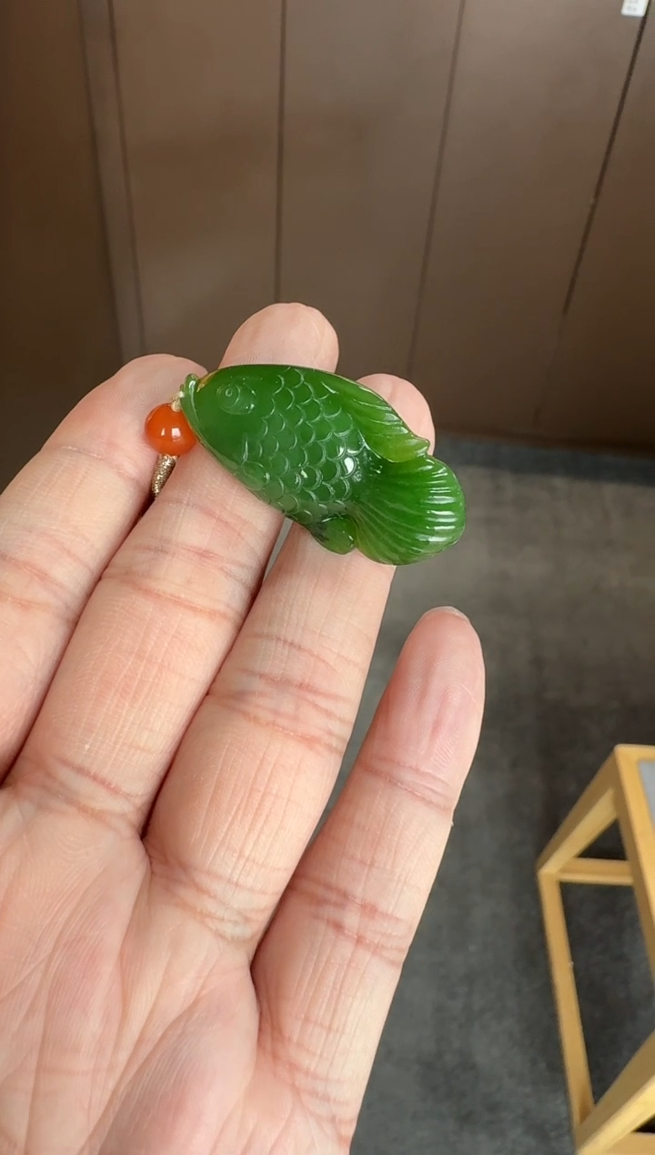 【闪购商品】和田玉颈饰未镶嵌7号矿聚红皮连年有余