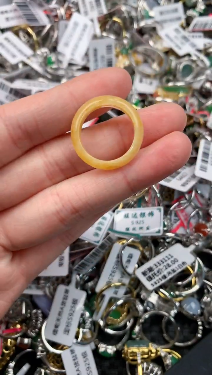 银S925镶嵌戒指翡翠222--4随机发货