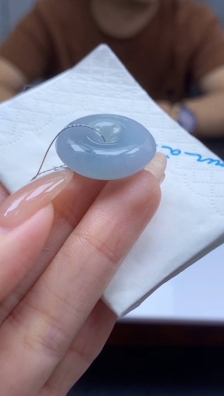 【闪购商品】定制翡翠未镶嵌010ee-毛货平安扣11赠金扣