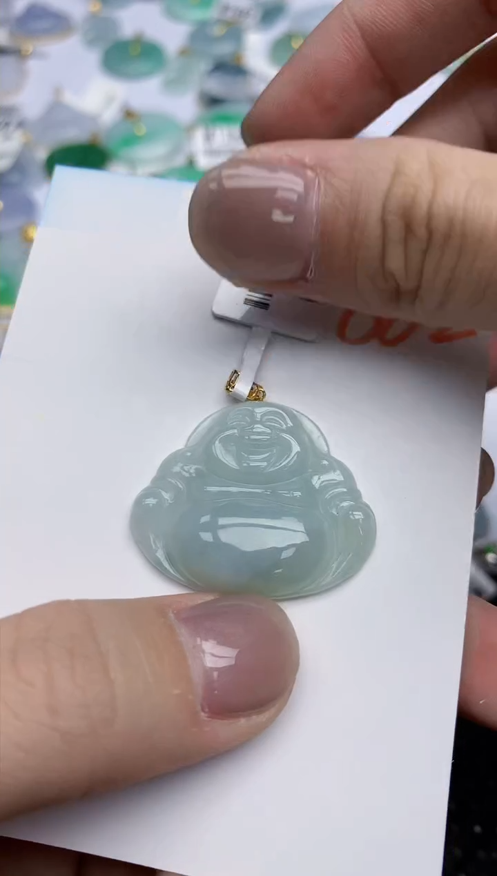 【闪购商品】翡翠颈饰18K金镶嵌天然翡翠A货