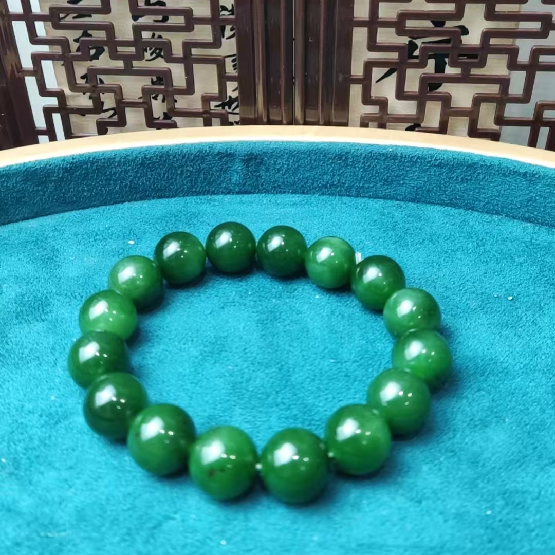 和田玉碧玉猫眼手串