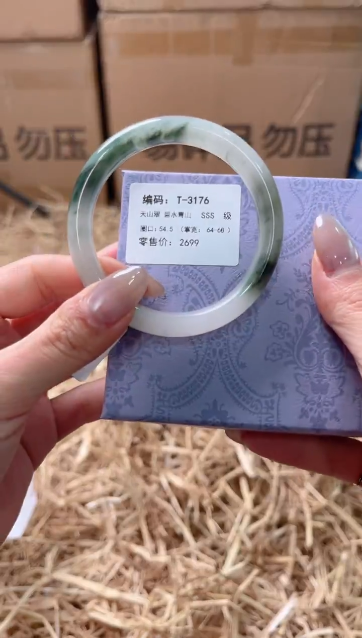 未镶嵌手镯石英质玉T-3176