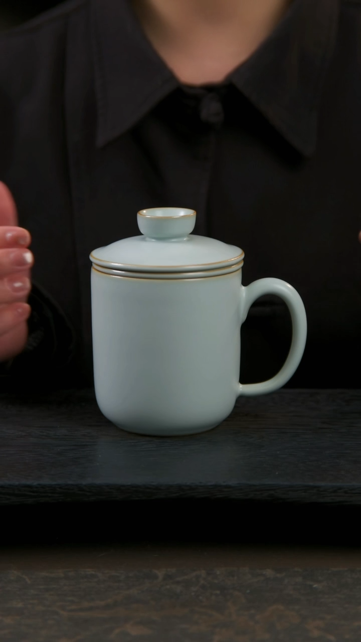 【闪购商品】杯无奇杯1只，带盖带茶漏，默认开片