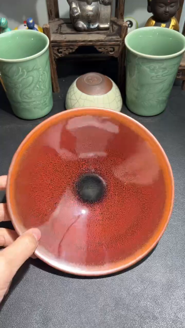 【闪购商品】茶盏牛血大撇口高端茶器主人杯